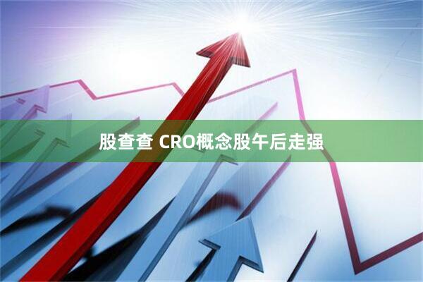 股查查 CRO概念股午后走强
