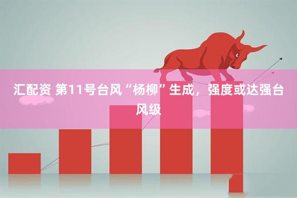 汇配资 第11号台风“杨柳”生成，强度或达强台风级