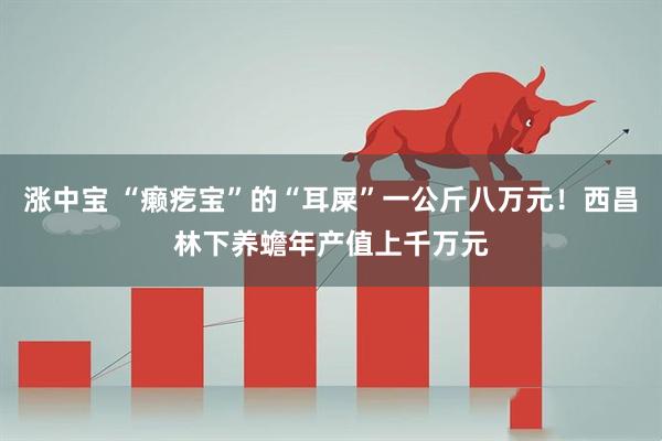 涨中宝 “癞疙宝”的“耳屎”一公斤八万元！西昌林下养蟾年产值上千万元